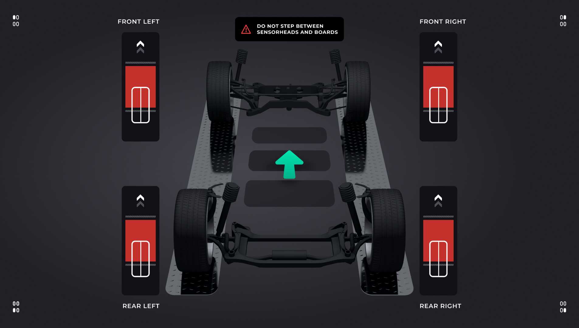 Primo piano del design UI del software incorporato che mostra il veicolo.