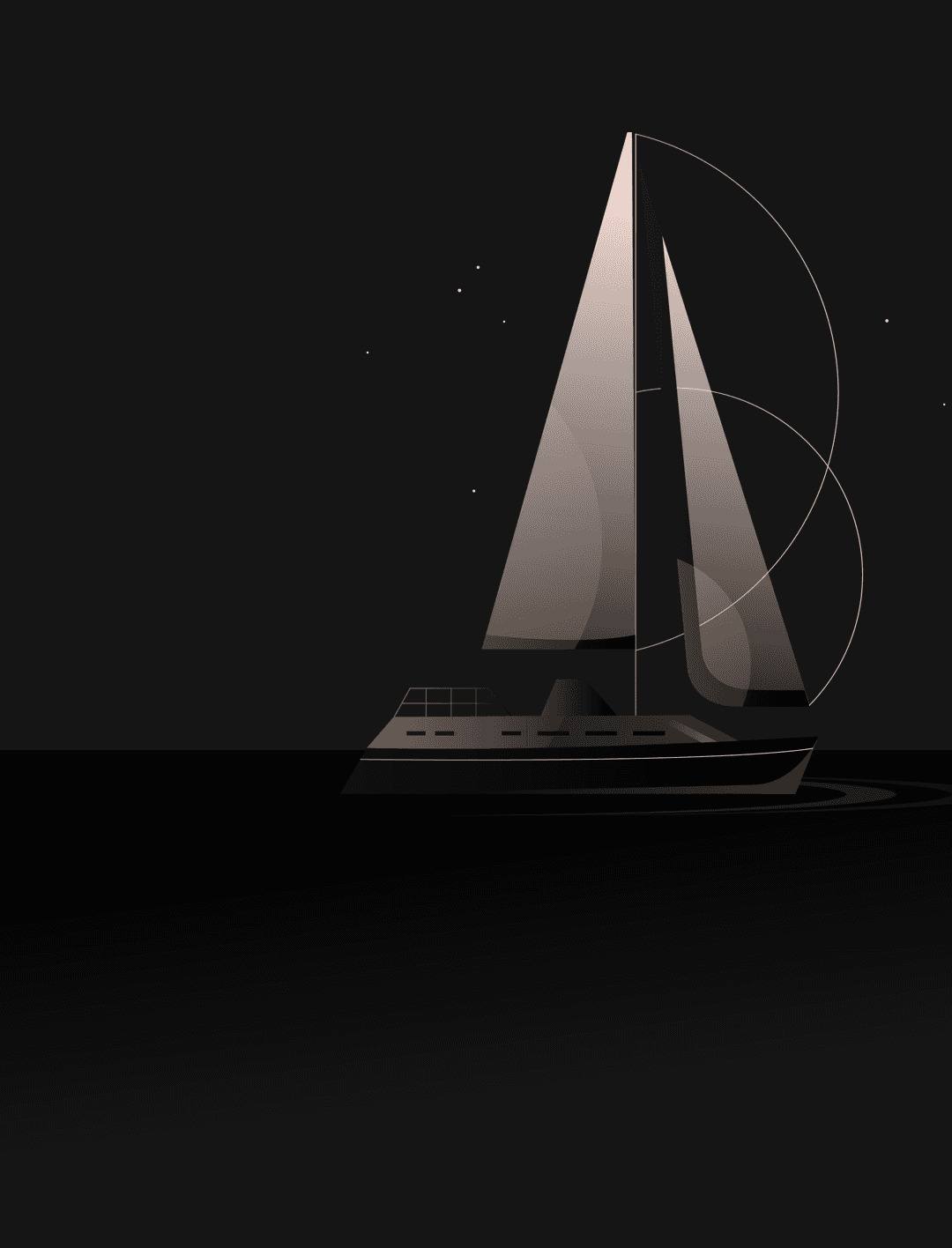 Illustrazione di una barca che esprime l'eccellenza nel design digitale